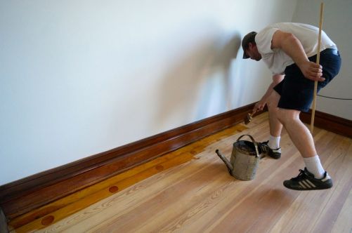 You can see the plugs I used for the holes made to blow insulation between the joist.